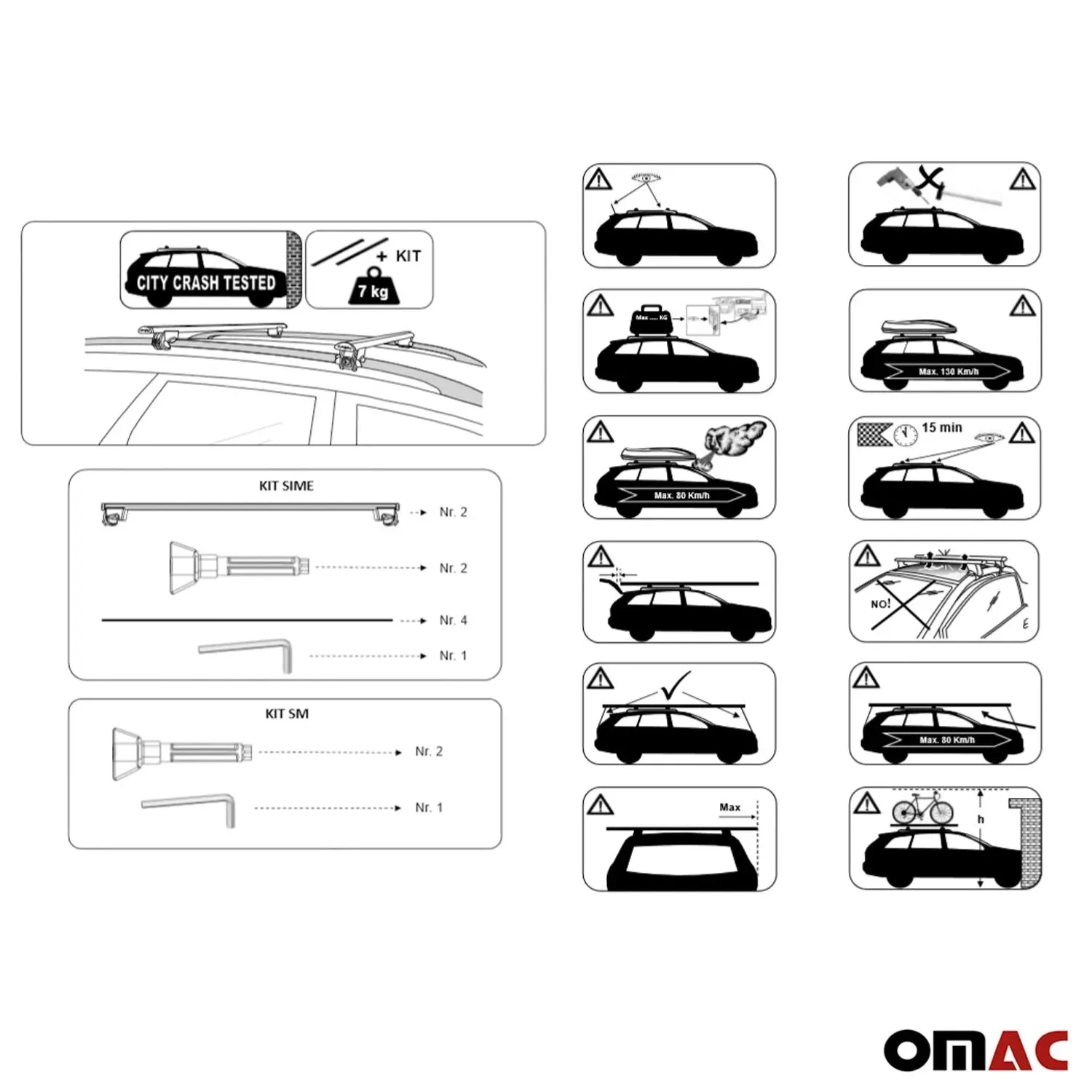 2000-2005 VW Bora Estate Roof Rack Cross Bars Silver