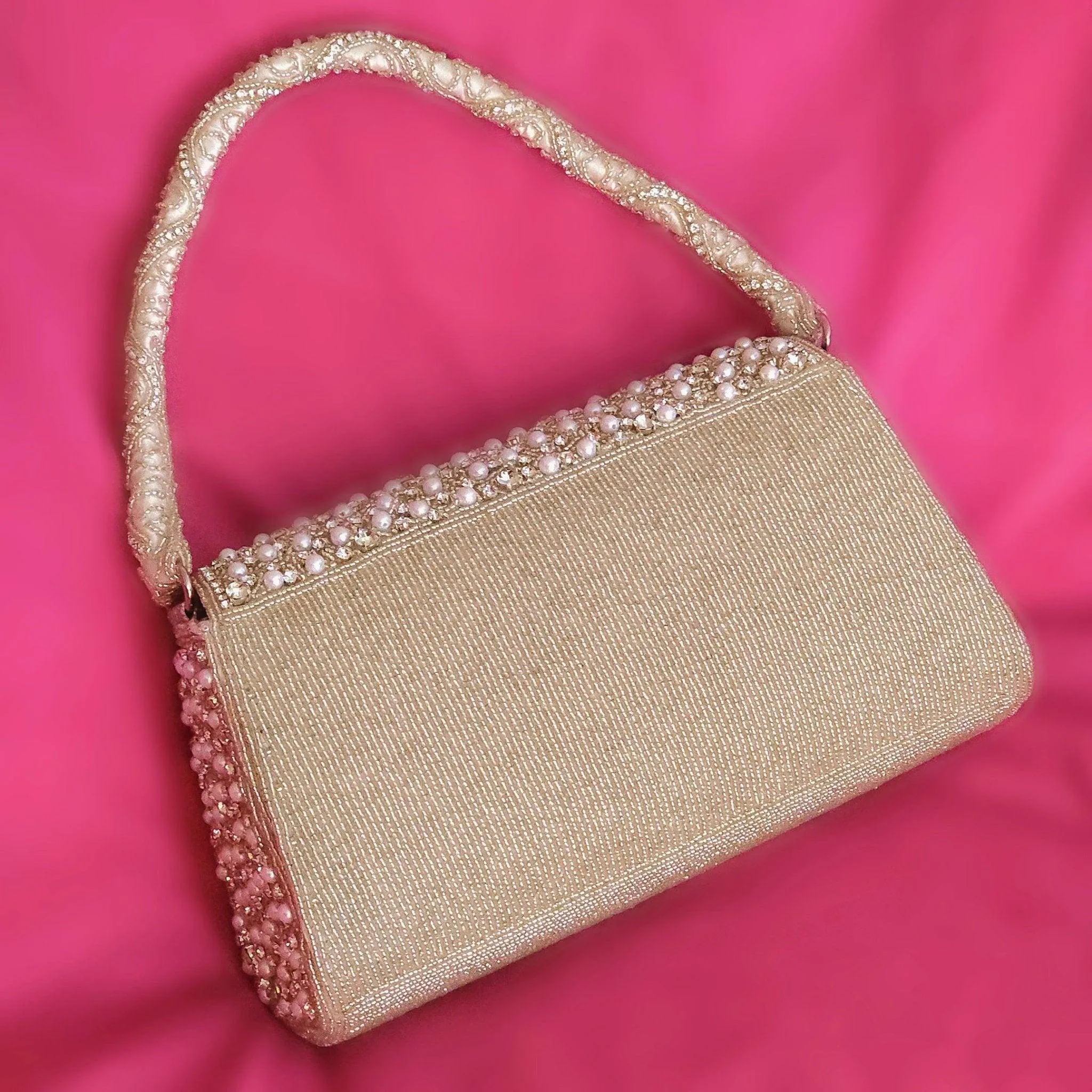 Alma Clutch Bag - Beige