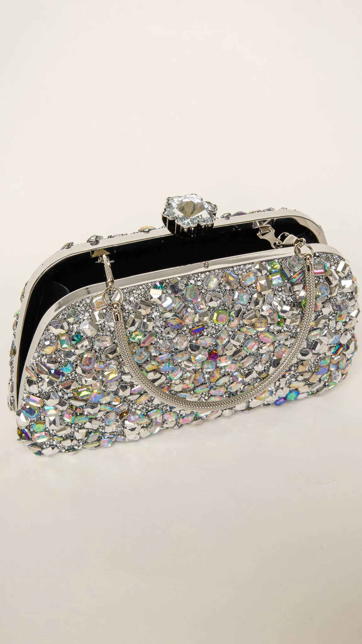 Alon Mini Clutch in Silver