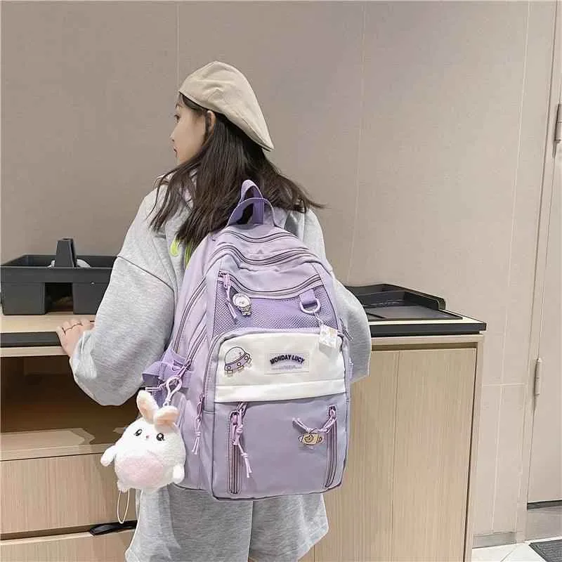 B2489 Cool Backpack - Waterproof College Pure Bookbag