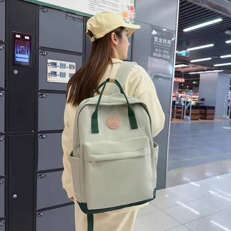 B2980 Cool Backpack - Fashion Double Handle Student School Bag