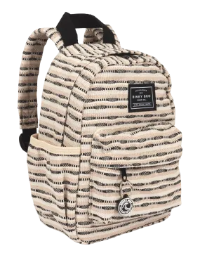 Backpack (Black Striped Canvas)