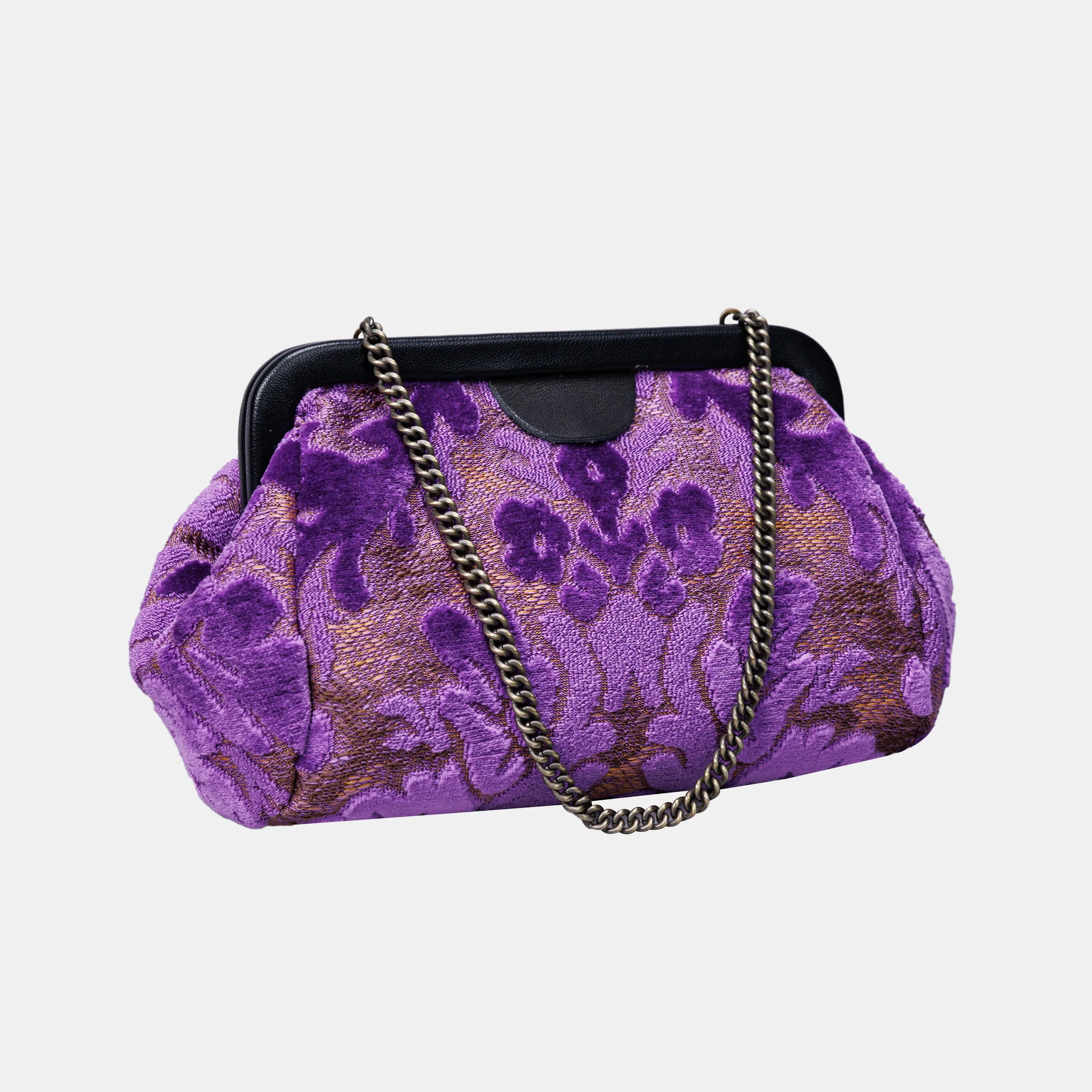 Burnout Velvet Purple Evening Bag Clutch