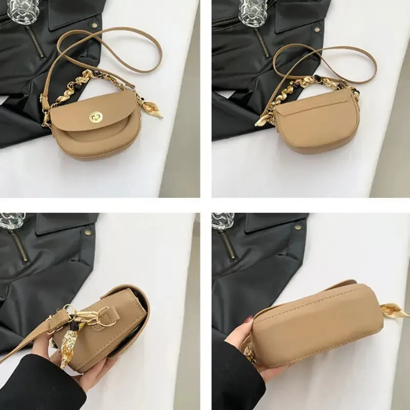 CL1204 - Elegant Half-Moon Saddle Bag