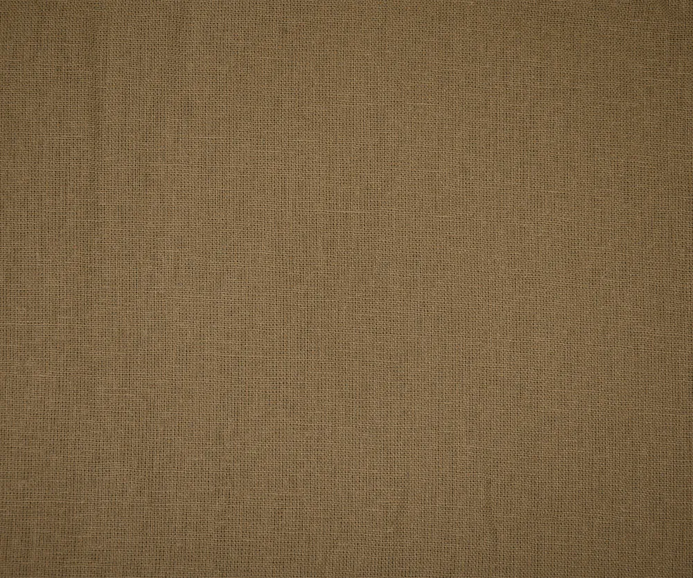 Cream Brown Solid Linen Woven Shirting Fabric