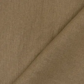 Cream Brown Solid Linen Woven Shirting Fabric