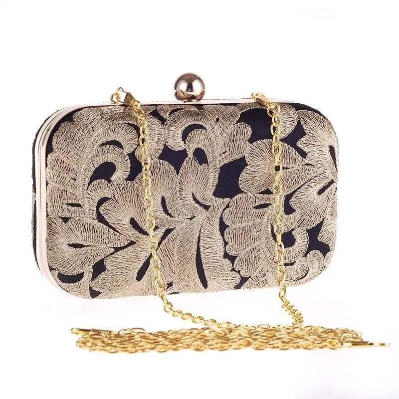 Crystal Clutch High Quality Flower Chain Bags