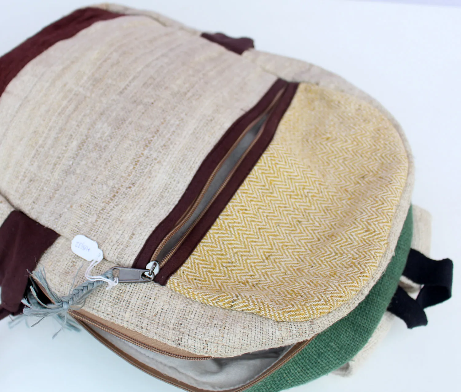 Durable Hemp Backpack with Cotton Patch