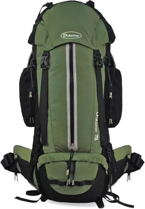 DURATON Hiking Backpack 75L - Internal Frame Pack with Rain Cover for Outdoor Backpacking Fishing Camping and Travel