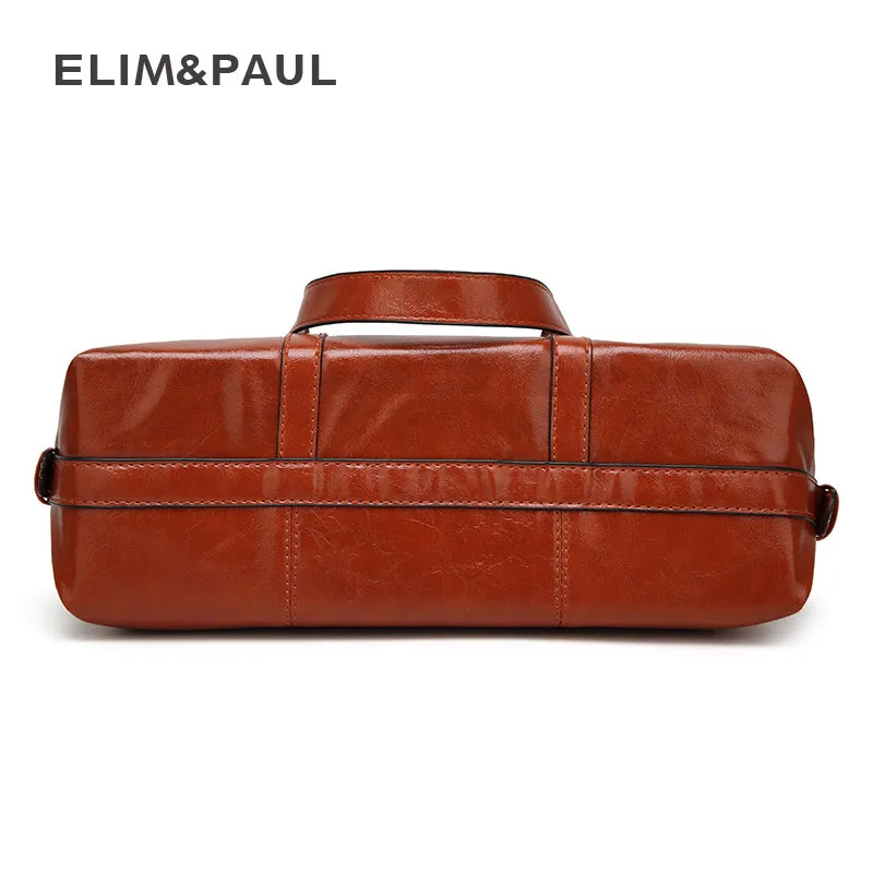 ELIM&PAUL Messenger bag women's Large Tote Women Leather Handbags Business Shoulder Bags PU Top-Handle Bags Female bolsos mujer