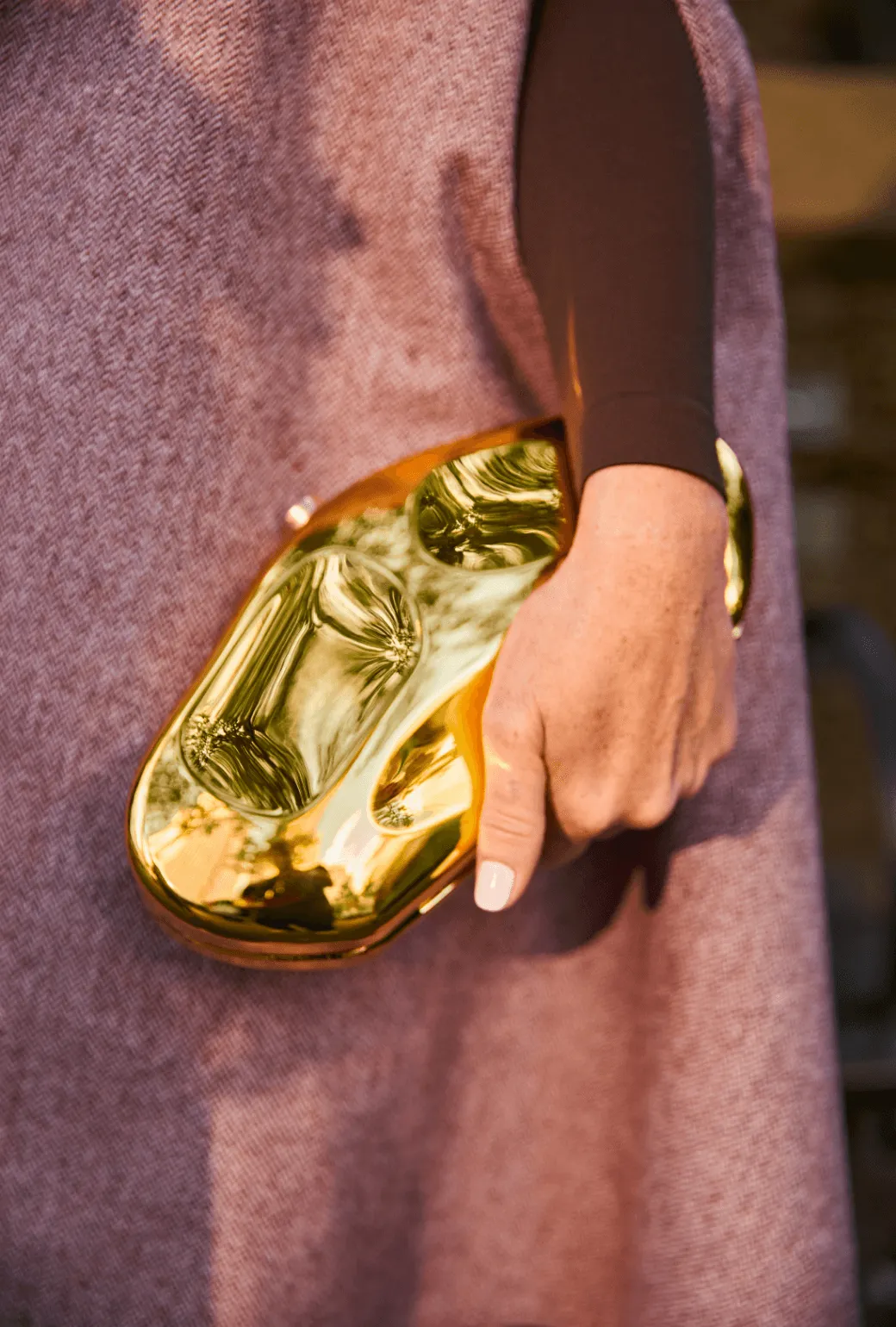 Elsa Clutch - Gold Chrome