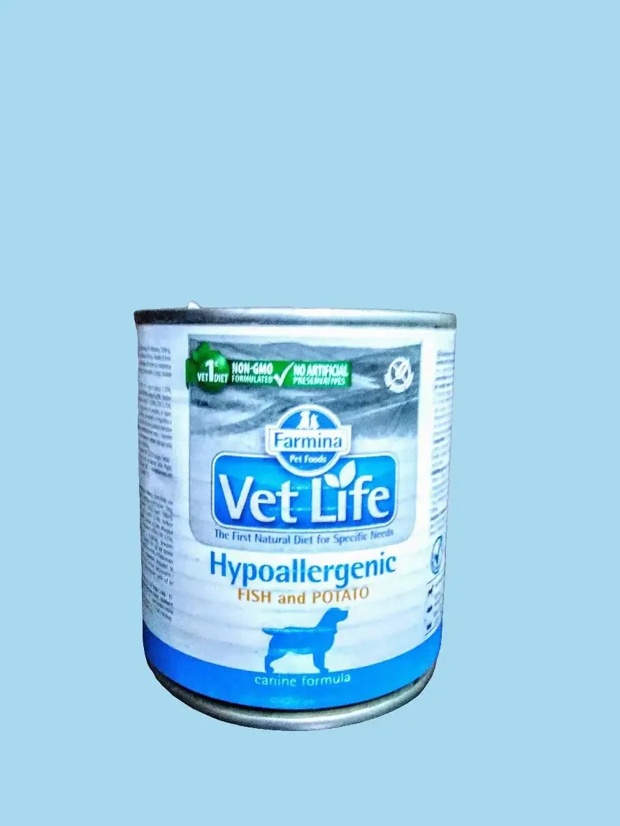 Farmina Vetlife wet dog food hypoallergenic fish and potato 300g (pack of 6)