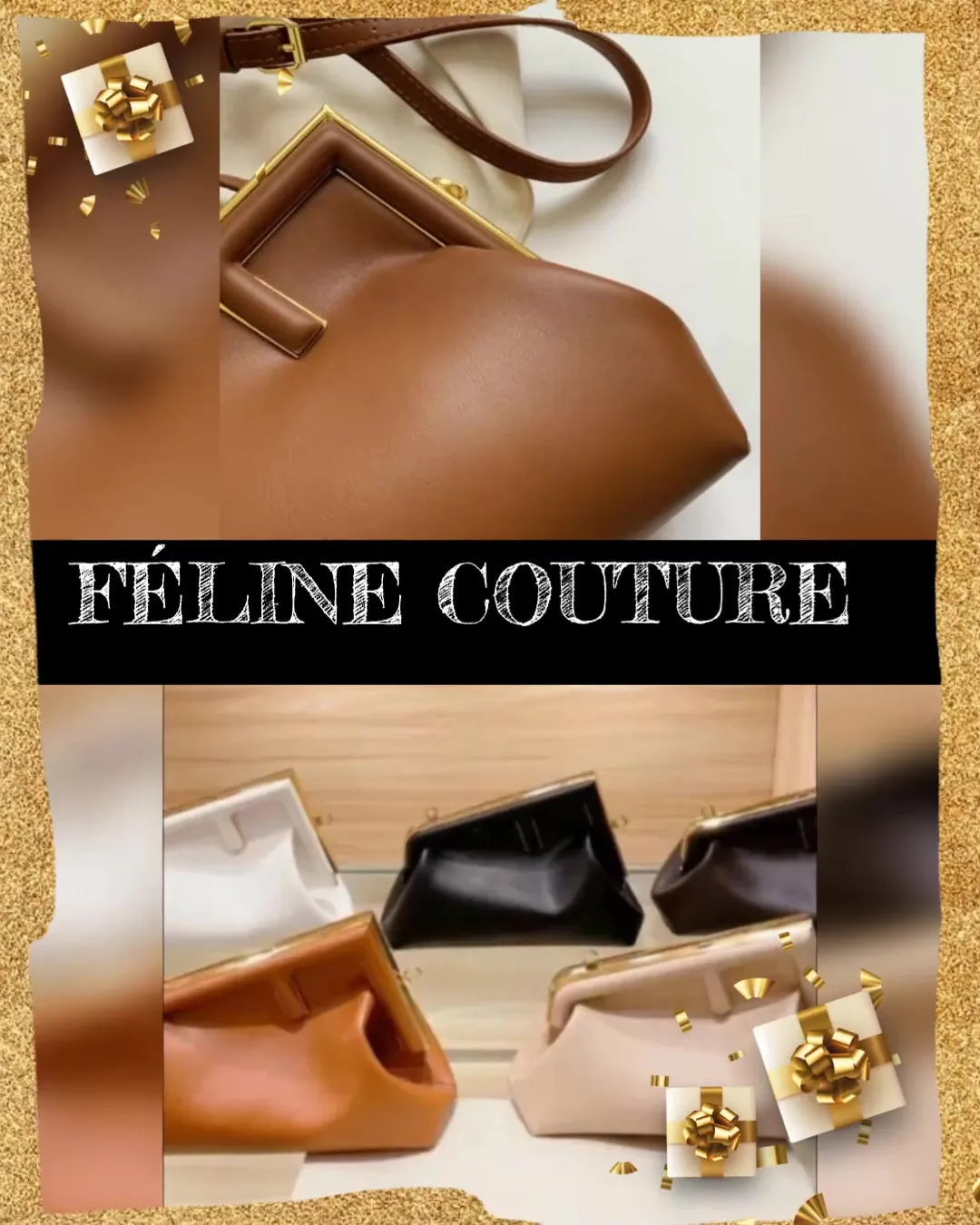 Feline Couture Signature Clutch Handbag