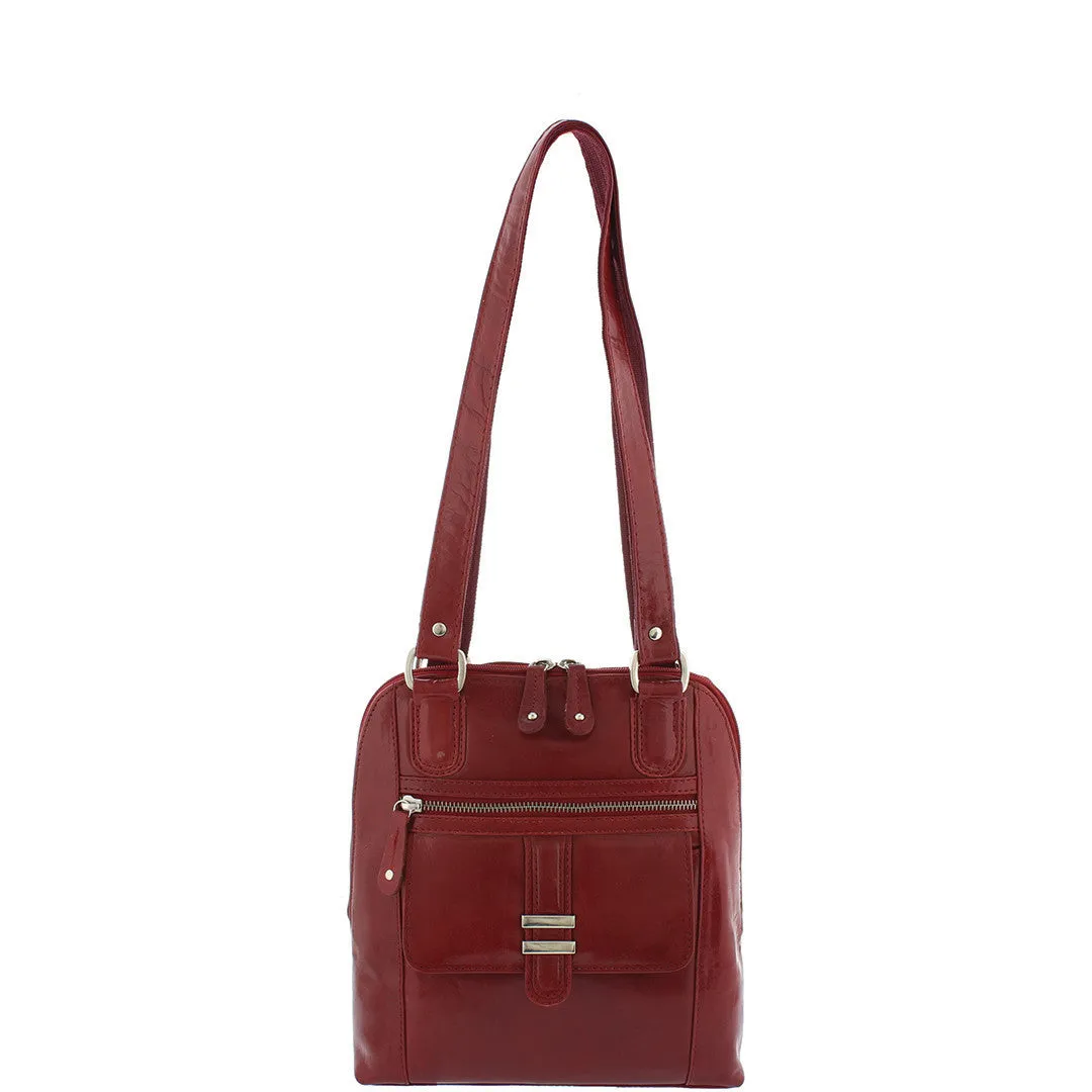 HARPER LEATHER CONVERTIBLE SHOULDER BAG /BACKPACK