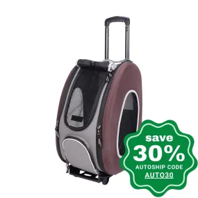 Ibiyaya - EVA Pet Carrier/ Pet Wheeled Carrier - Brown