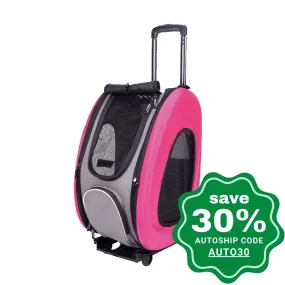 Ibiyaya - EVA Pet Carrier/ Pet Wheeled Carrier - Pink