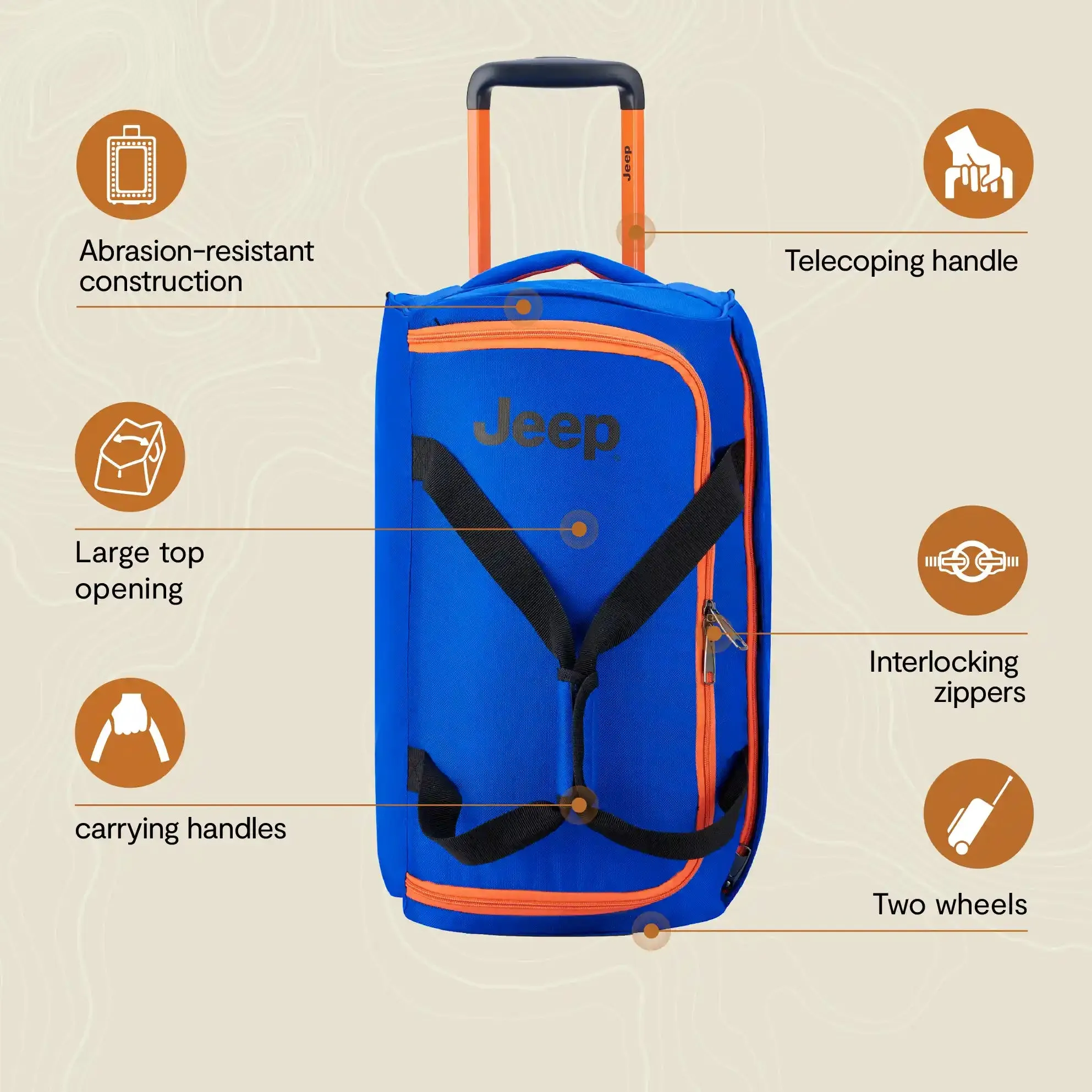 JS009D - Carry-On Rolling Duffel Bag