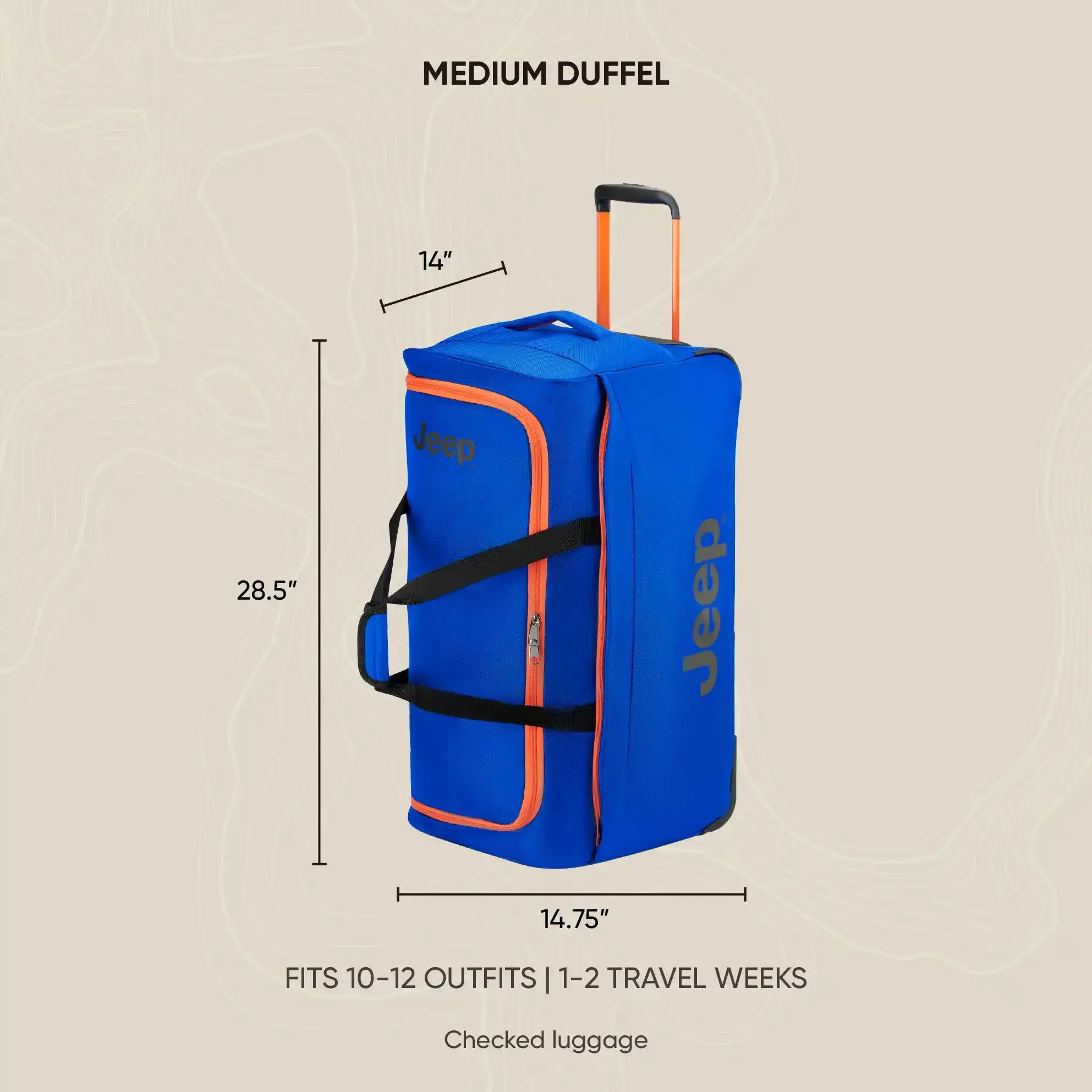 JS009D - Medium Rolling Duffle Bag