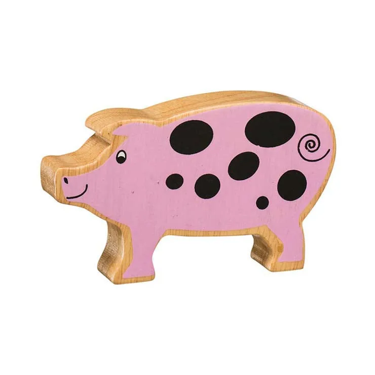 Lanka Kade - Wooden Pink Pig Toy