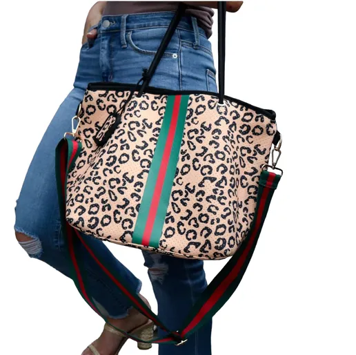 Leopard Neoprene Tote