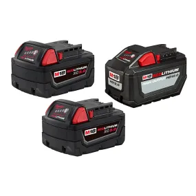 M18™ REDLITHIUM™ HIGH OUTPUT™ HD12.0 & M18™ REDLITHIUM™ XC5.0 Batteries (3-Pack)