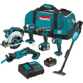 Makita (XT614SX1) 18V LXT Lithium-Ion Cordless 6-Pc. Combo Kit (3.0Ah)