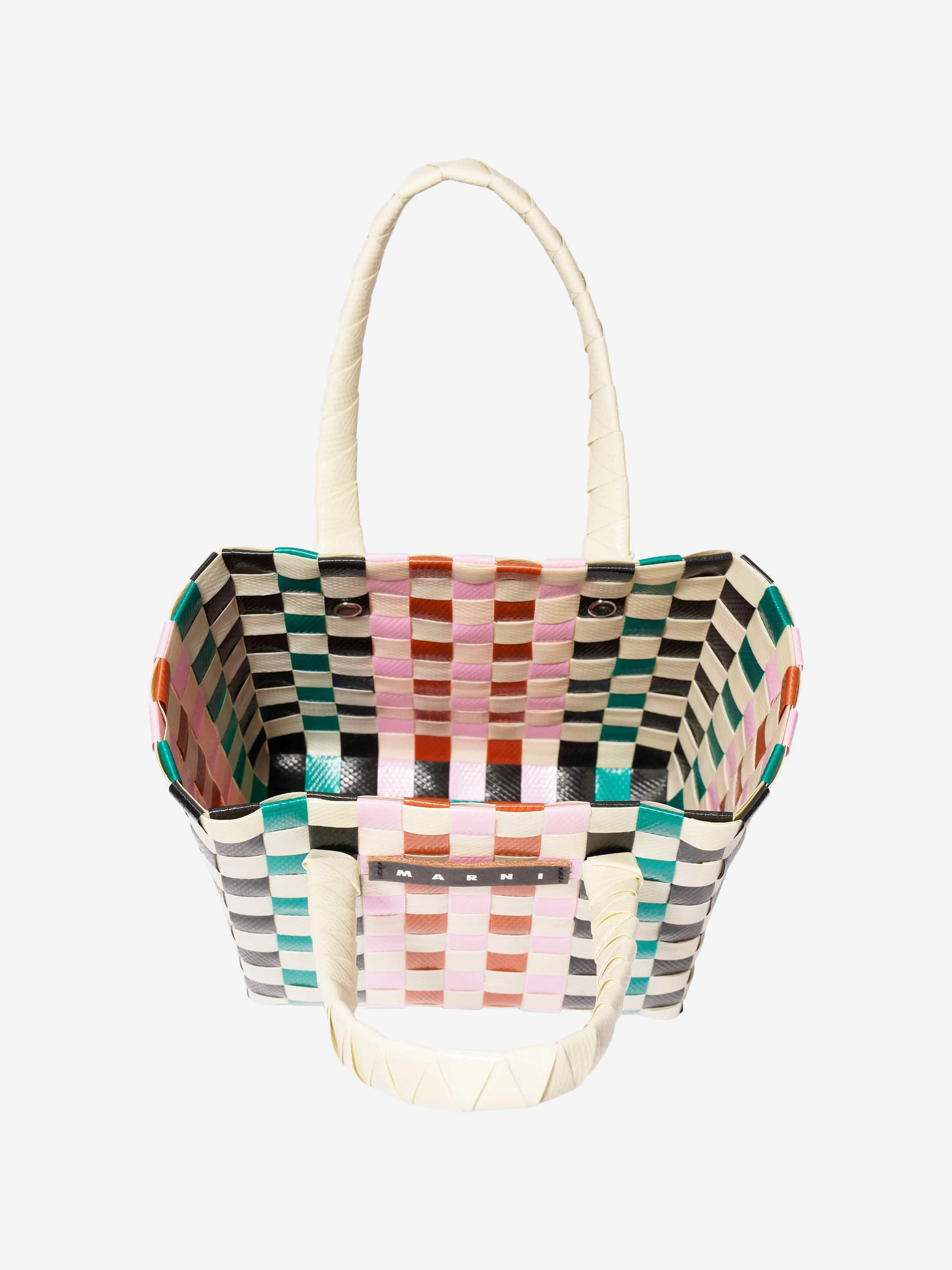 MARNI Girls Basket Handbag in Ivory