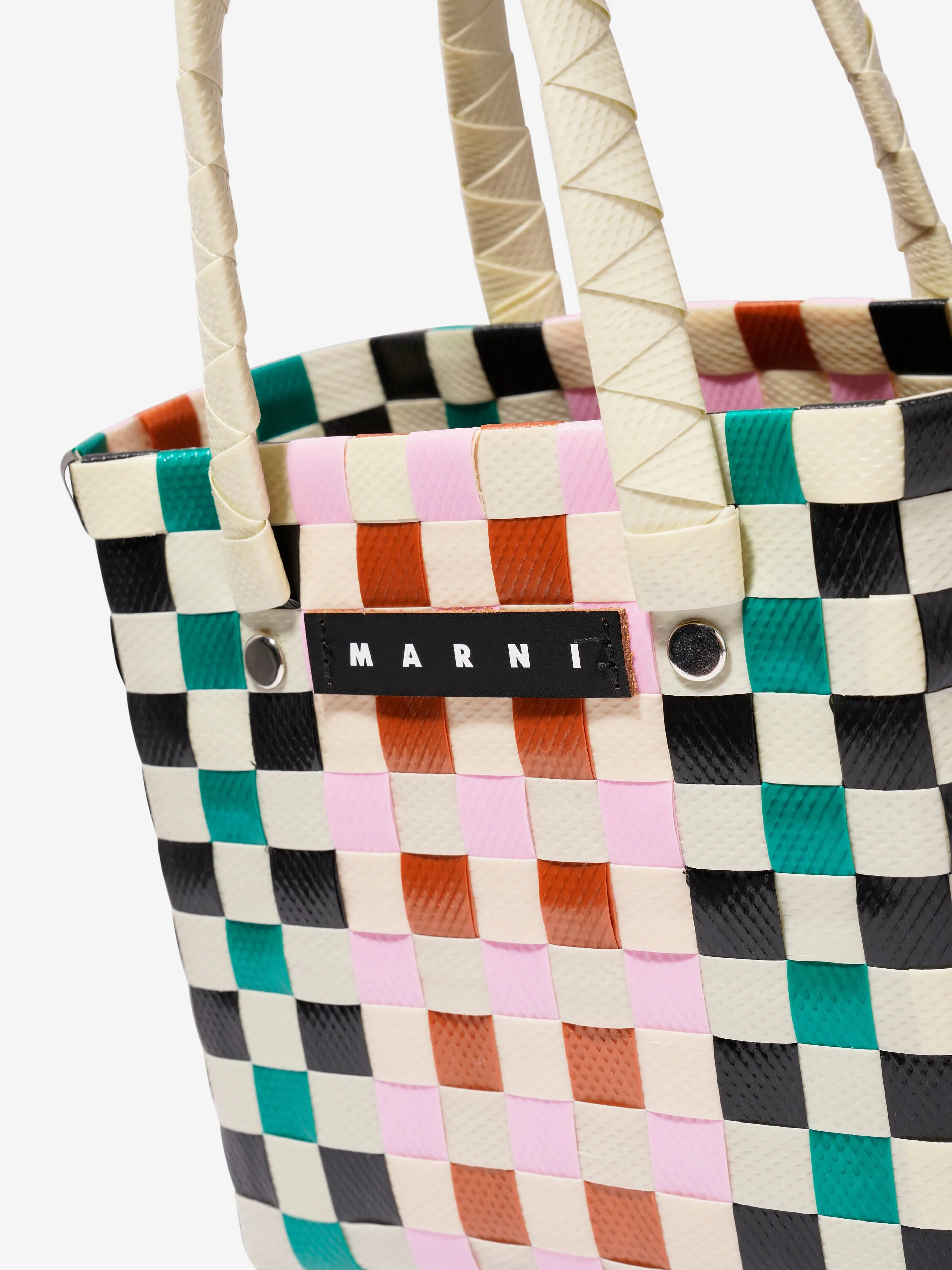 MARNI Girls Basket Handbag in Ivory