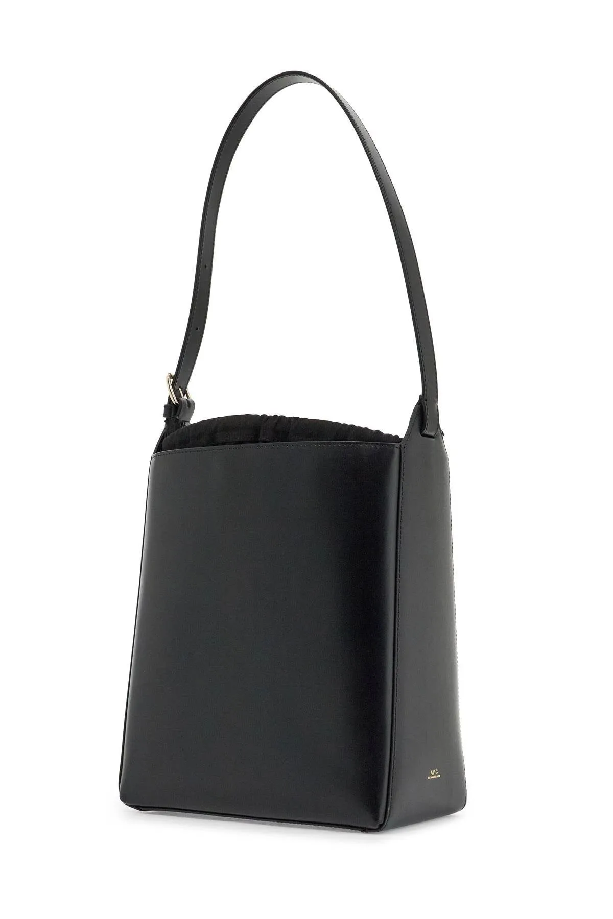 MINIMALIST BLACK LEATHER CROSSBODY BAG WITH ADJUSTABLE STRAP