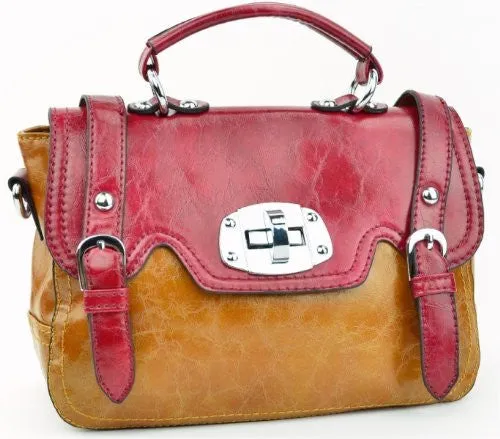 Myra Faux Leather Satchel Bag