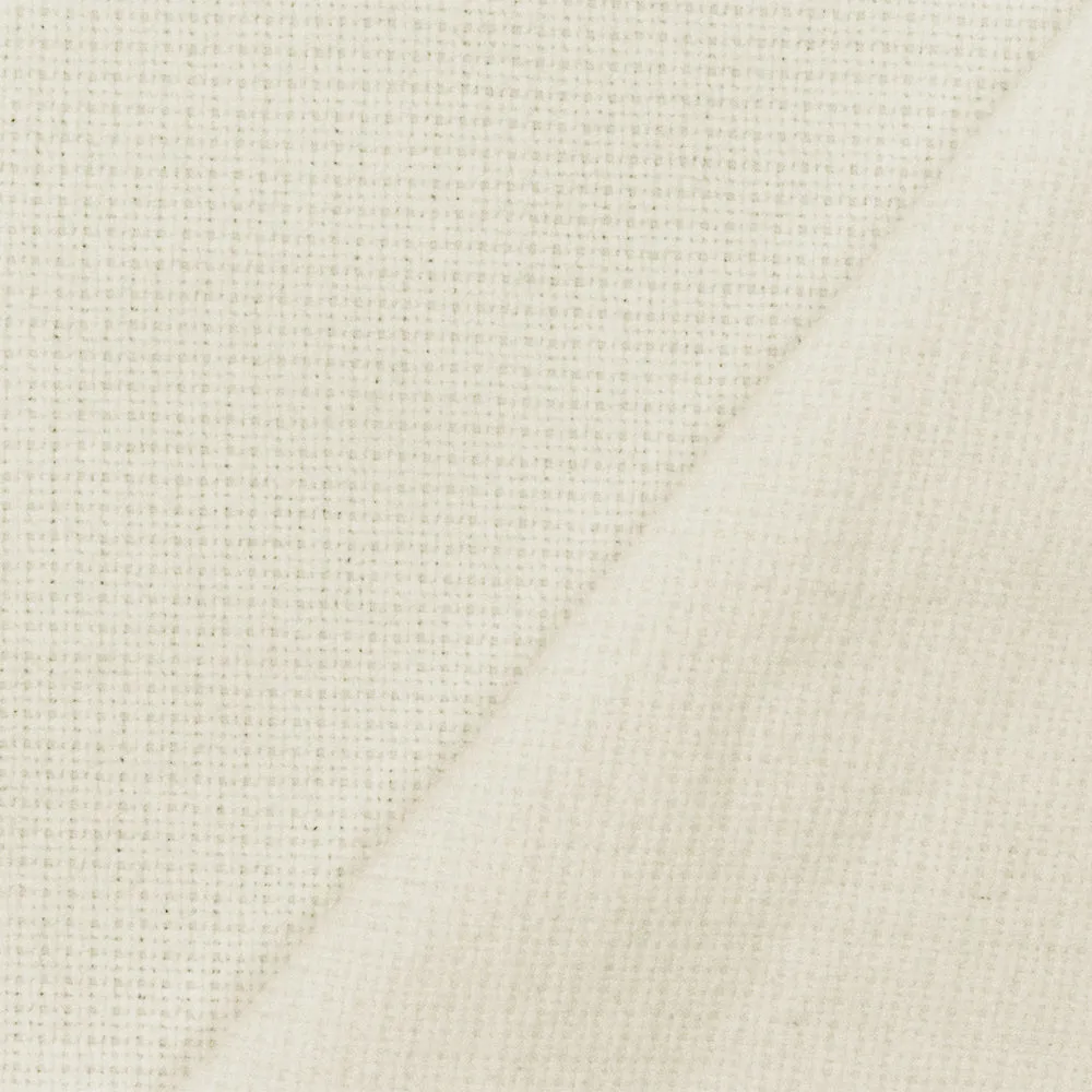 Nature Ivory Solid Cotton Poly Dobby Woven Fabric