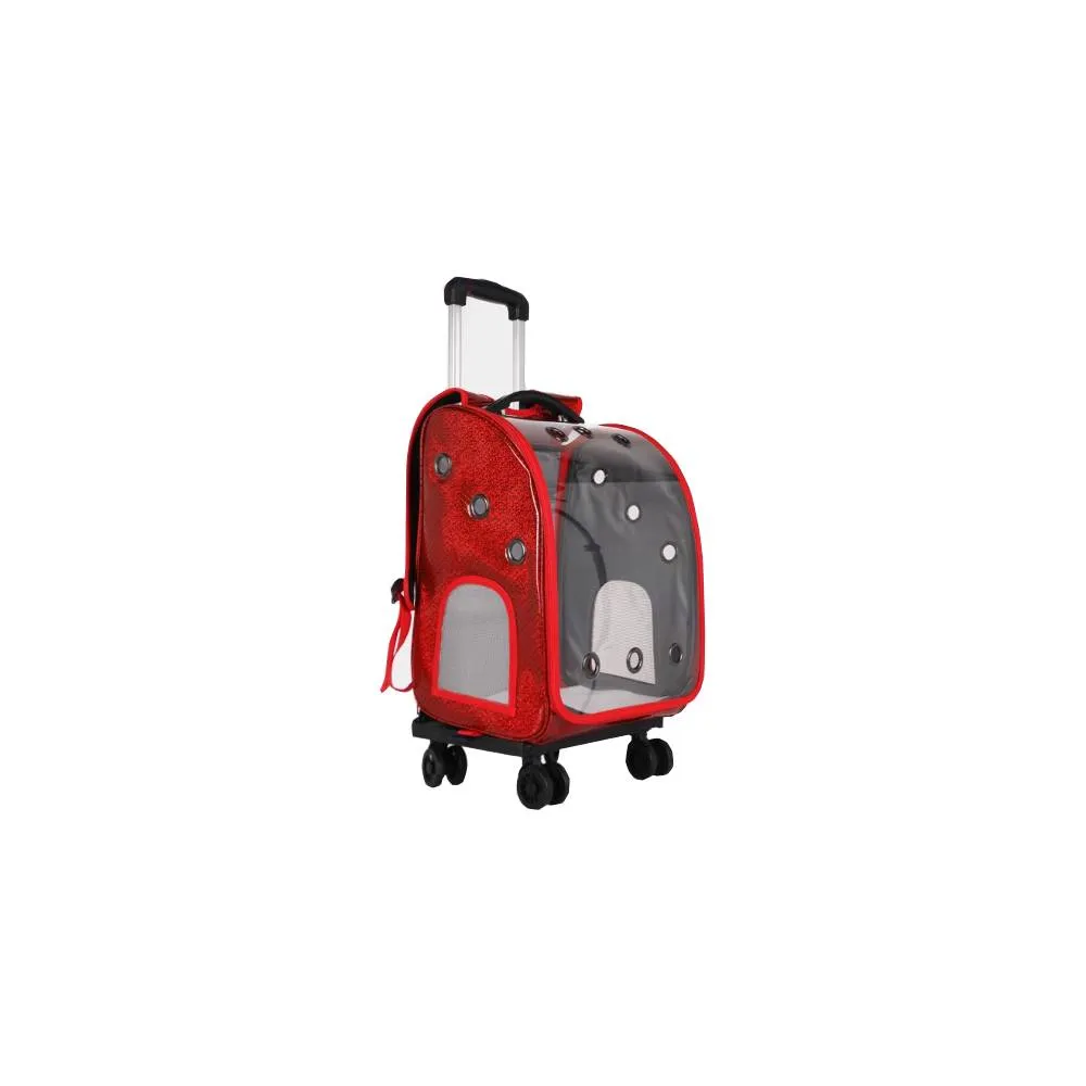 Ohmypet Backpack Trolley Bag for Pets Up to 10kg (L36cm x W28cm x H44cm)