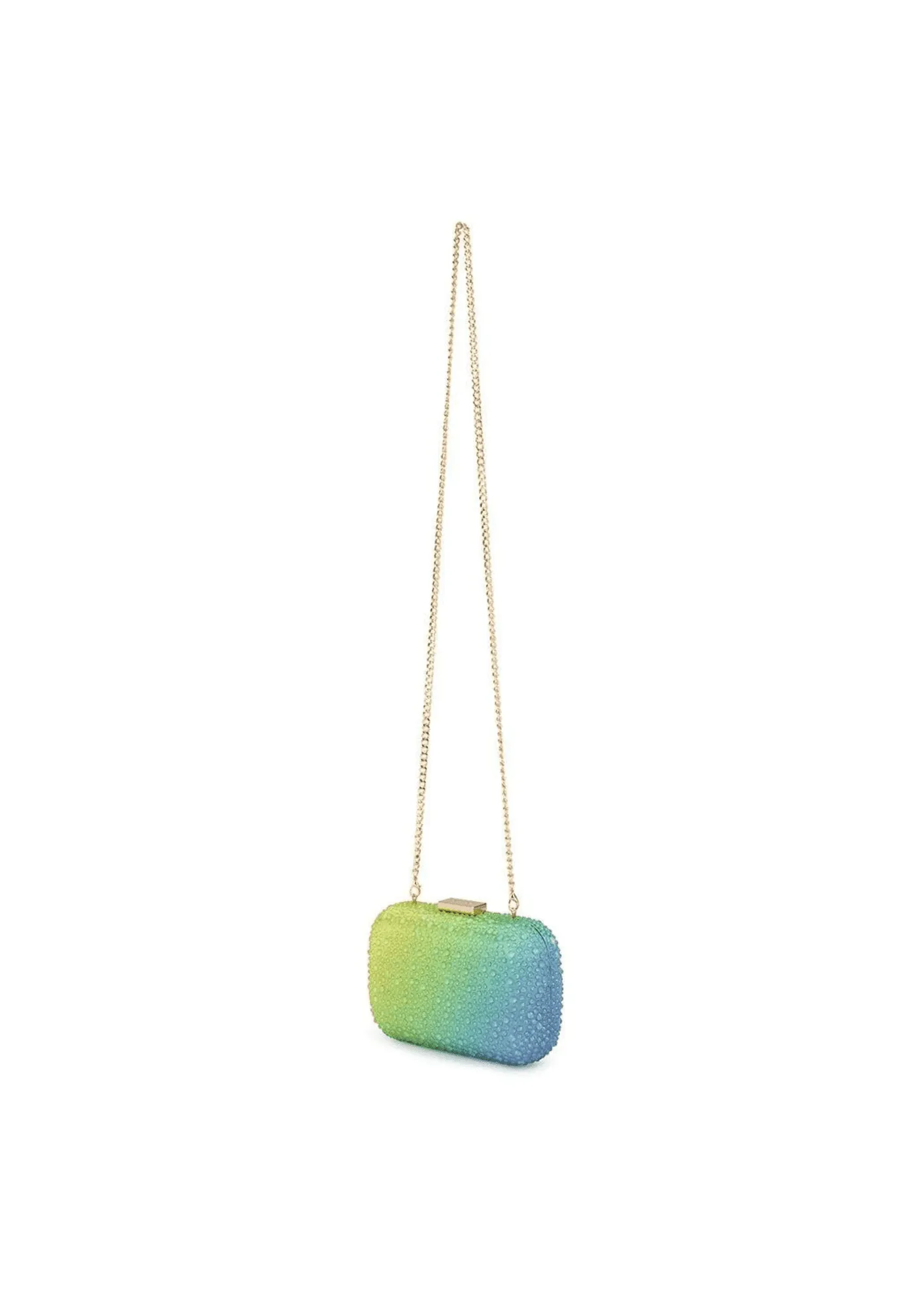 OLGA BERG - Aurora Hotfix Ombre Clutch Green