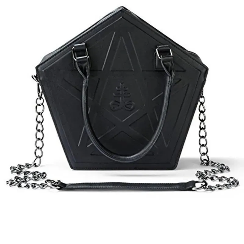 Pentagram Darkness Gothic Soft Leather High Quality Chain Bag