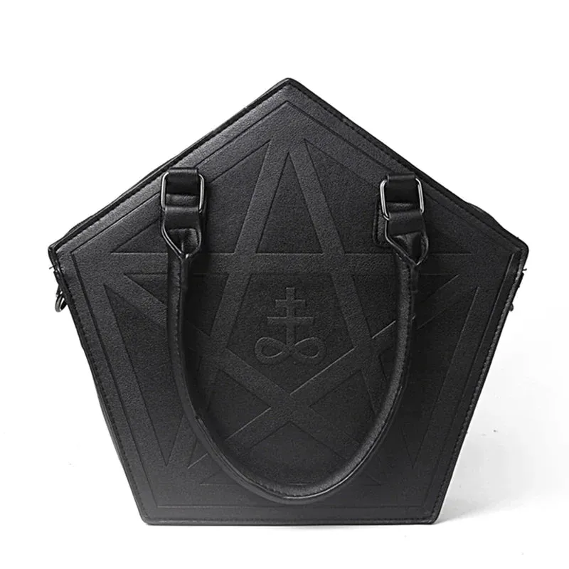 Pentagram Darkness Gothic Soft Leather High Quality Chain Bag