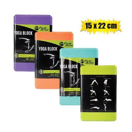 Pulse Active Fitness Yoga Block 15x22cm