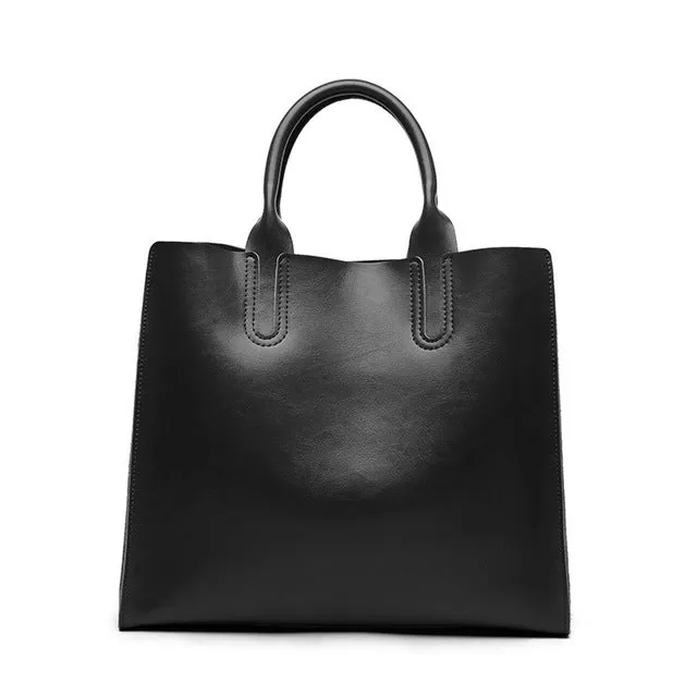 Retro High Class Leather Hand Bag