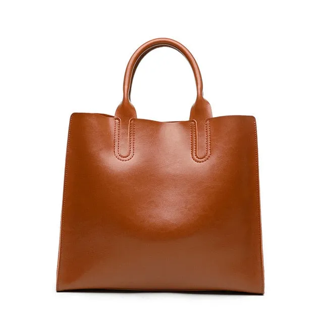 Retro High Class Leather Hand Bag