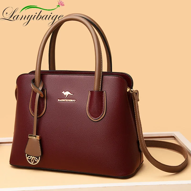 Retro Leather Bag Ladies Purses And Handbags Luxury Handbags