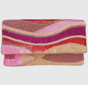 Shades of Pink Handmade Beaded Clutch