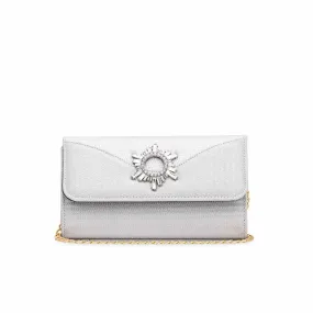 Silver Fancy Clutch P15327