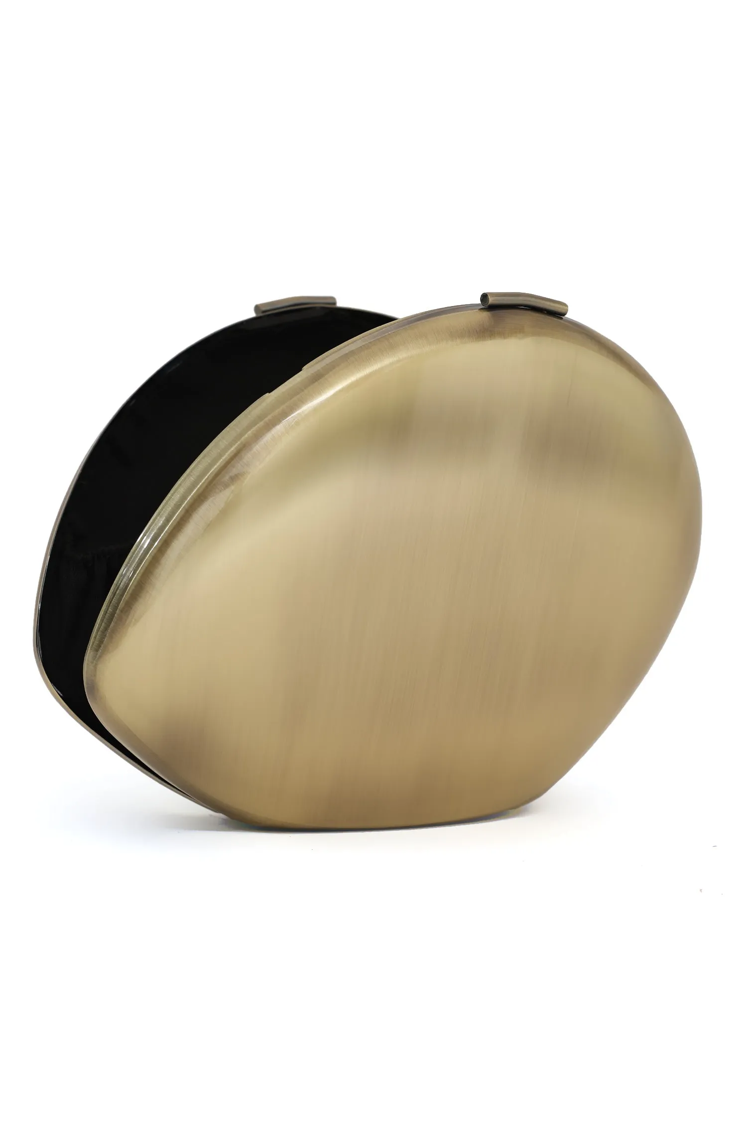 SLEEK METAL CLUTCH-BRONZE