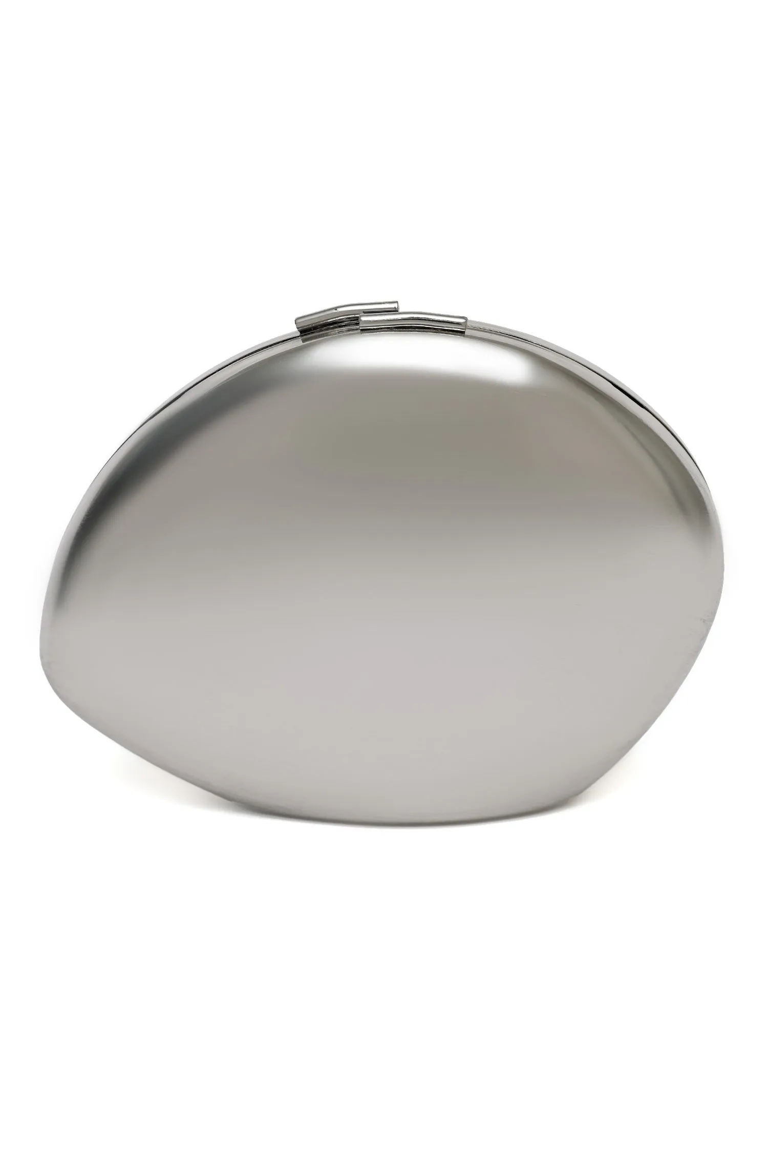 SLEEK METAL CLUTCH-SILVER