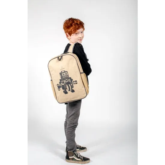 SoYoung Grey Robot Grade School Backpack