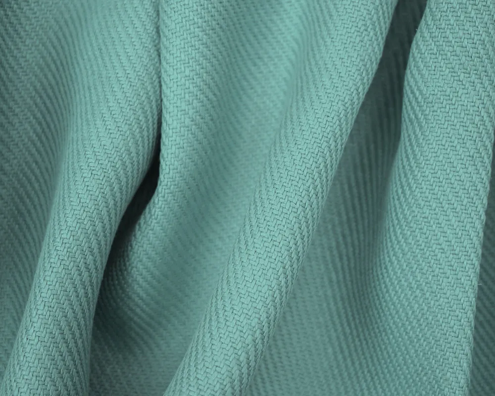 Teal Moygashel Twill Irish Linen Solid Woven Home Decorating Fabric