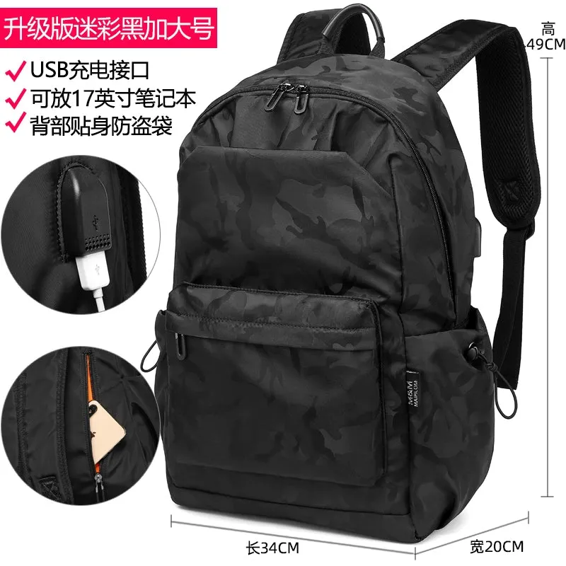 Trendy Men's Lightweight Fashion Junior High School Backpack