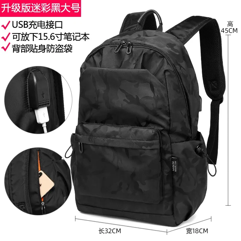 Trendy Men's Lightweight Fashion Junior High School Backpack