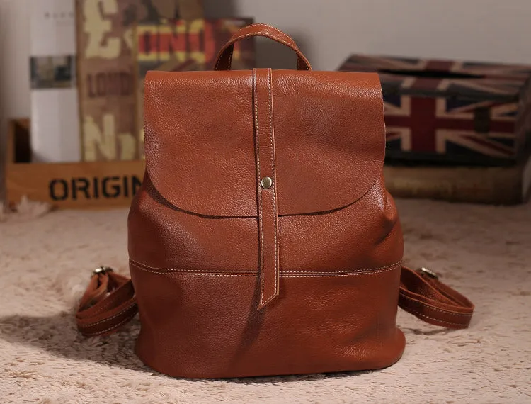 Vintage Leather Womens Backpack Purse Cool Backpacks for Women