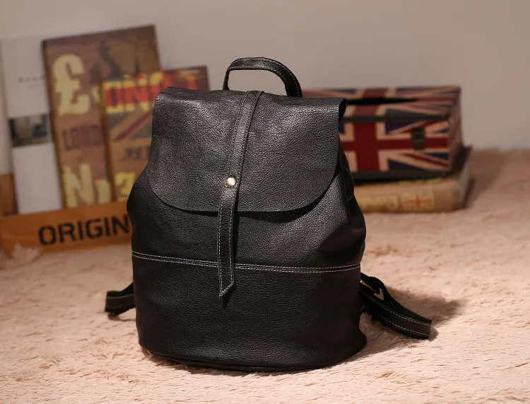 Vintage Leather Womens Backpack Purse Cool Backpacks for Women