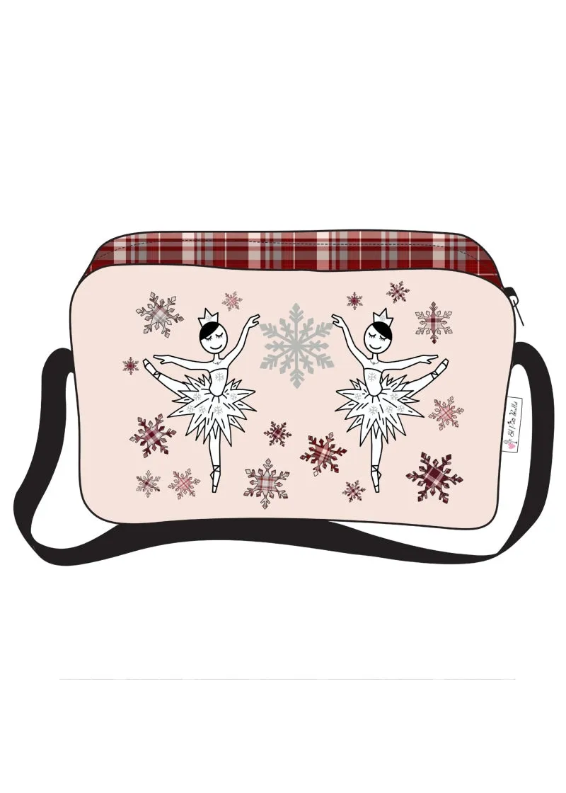 Waltz of the Snowflakes Duffel Bag (Peach/Plaid)